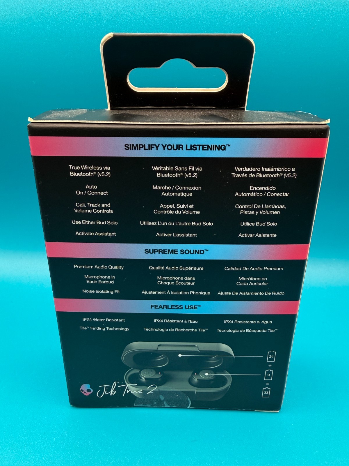 Skullcandy Jib True 2 True Totally Wireless Earbuds Bluetooth In Ear True Black