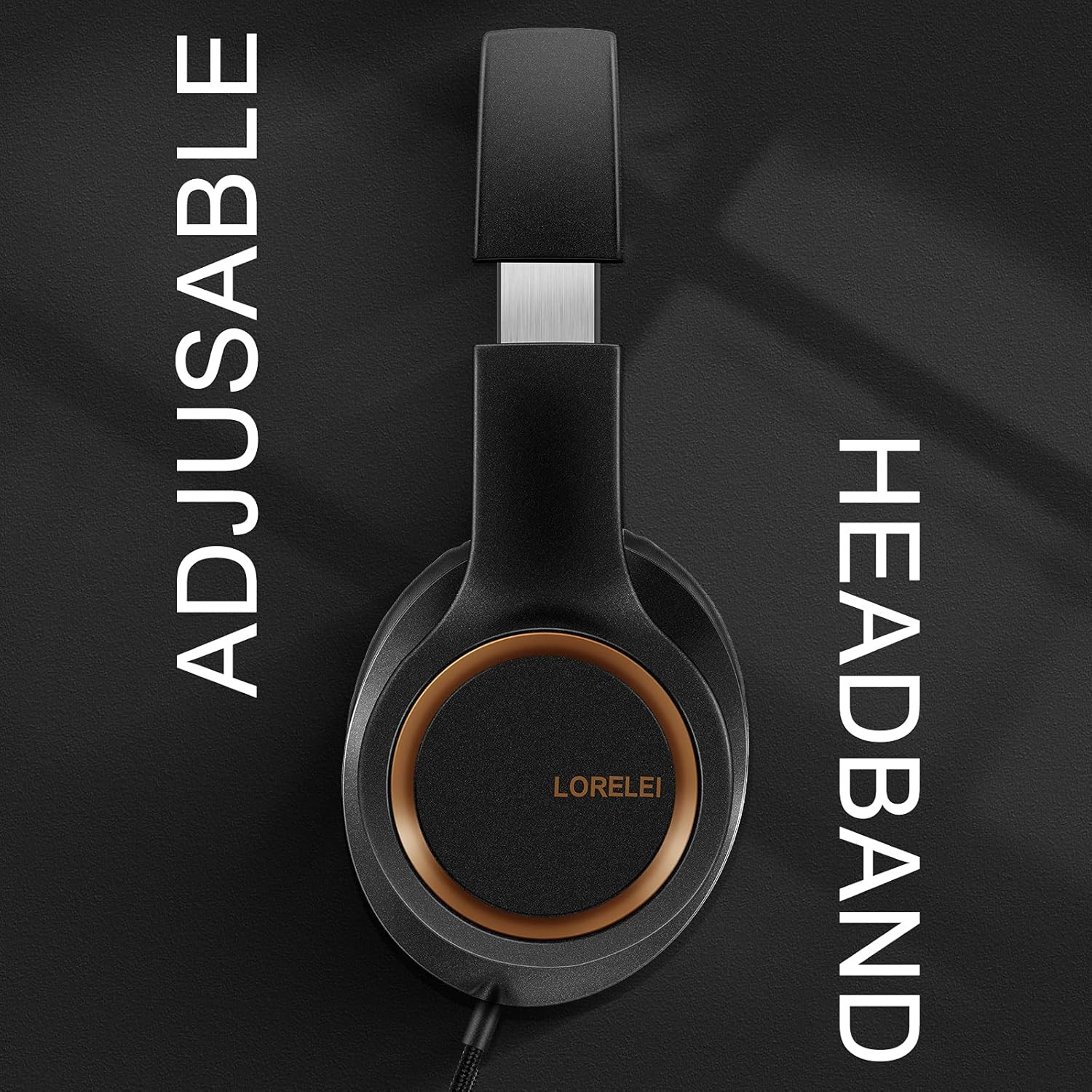 X8 Over-Ear Wired Headphones with Microphone with 1.45M-Tangle-Free Nylon Line&3