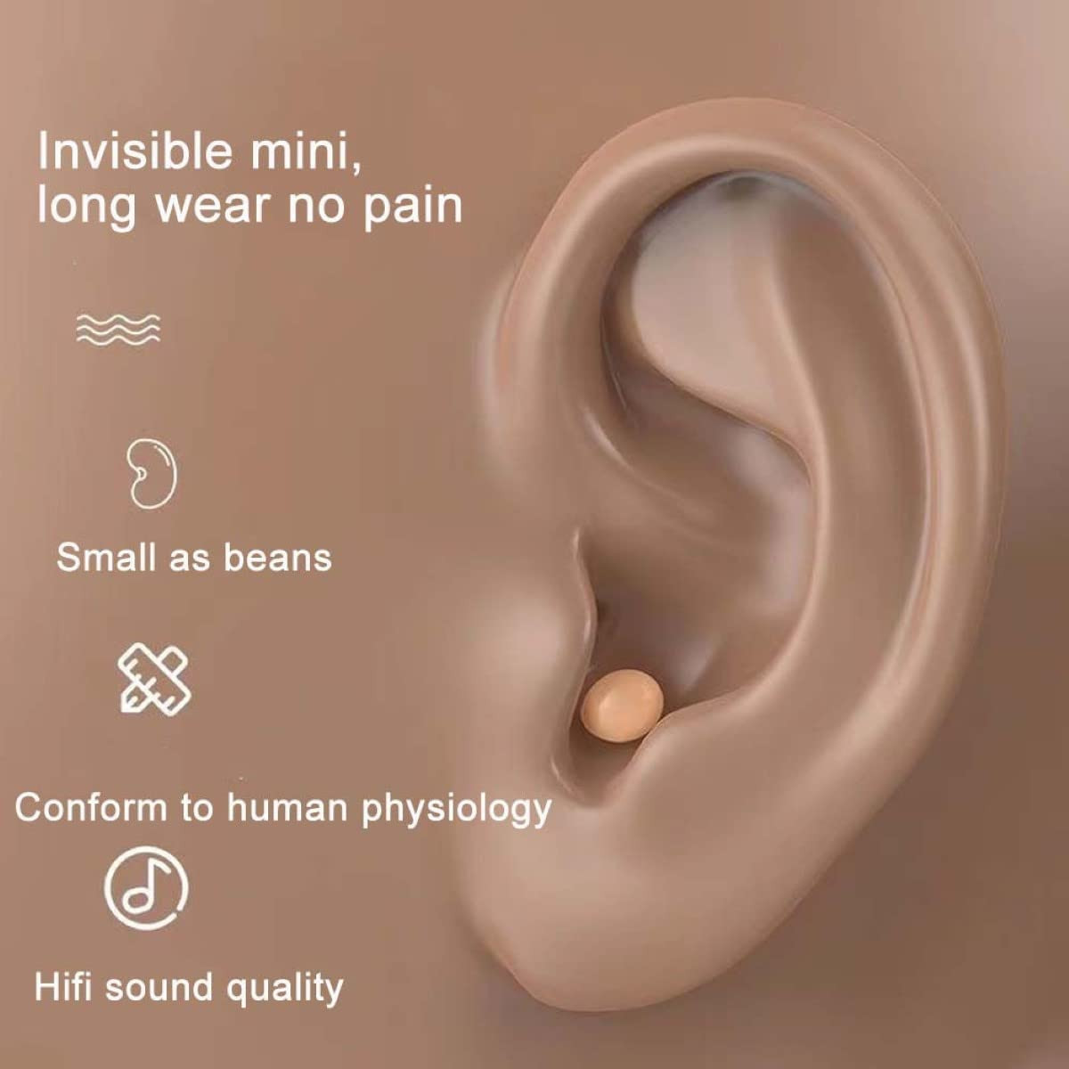 2025 NEW Mini Earbuds Invisible Sleep Headphone Bluetooth 5.2 Earphones Wireless