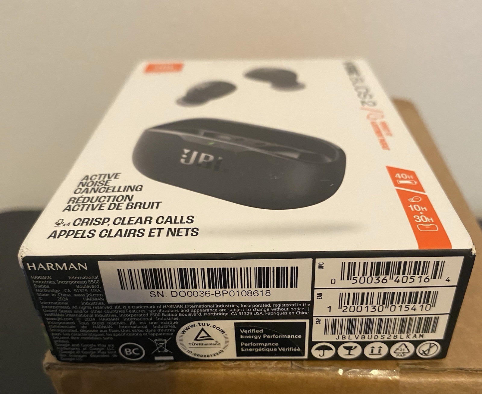 JBL Wave Buds True Wireless In-Ear Headphones – Black (JBLVBUDSBLKAM)