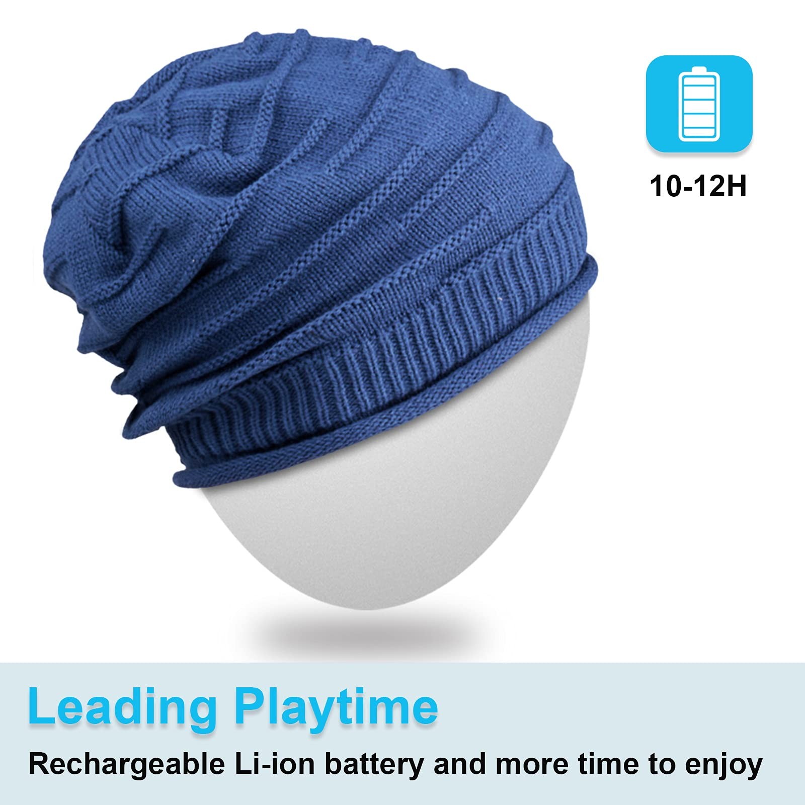 Bluetooth Beanie for Men Hat with Headphones,Unisex Tech Gifts Stocking Stuff…
