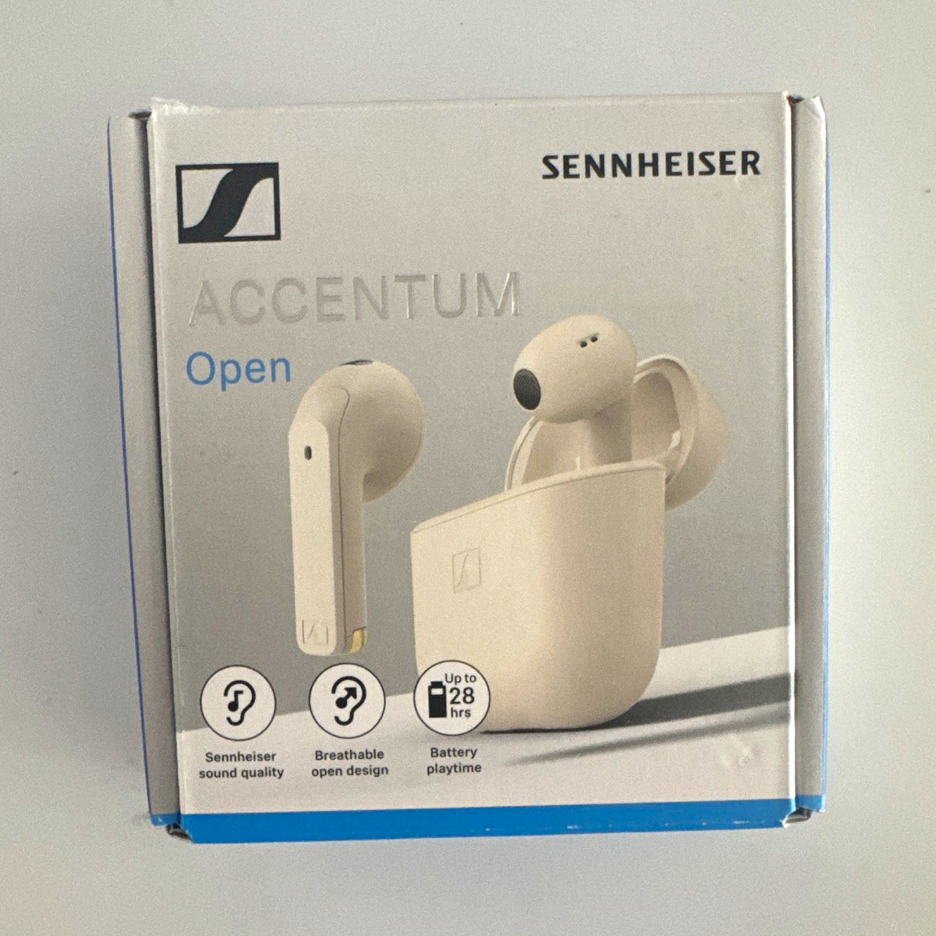 Sennheiser ACCENTUM Open True Wireless Bluetooth Open-Back Earbuds – Beige