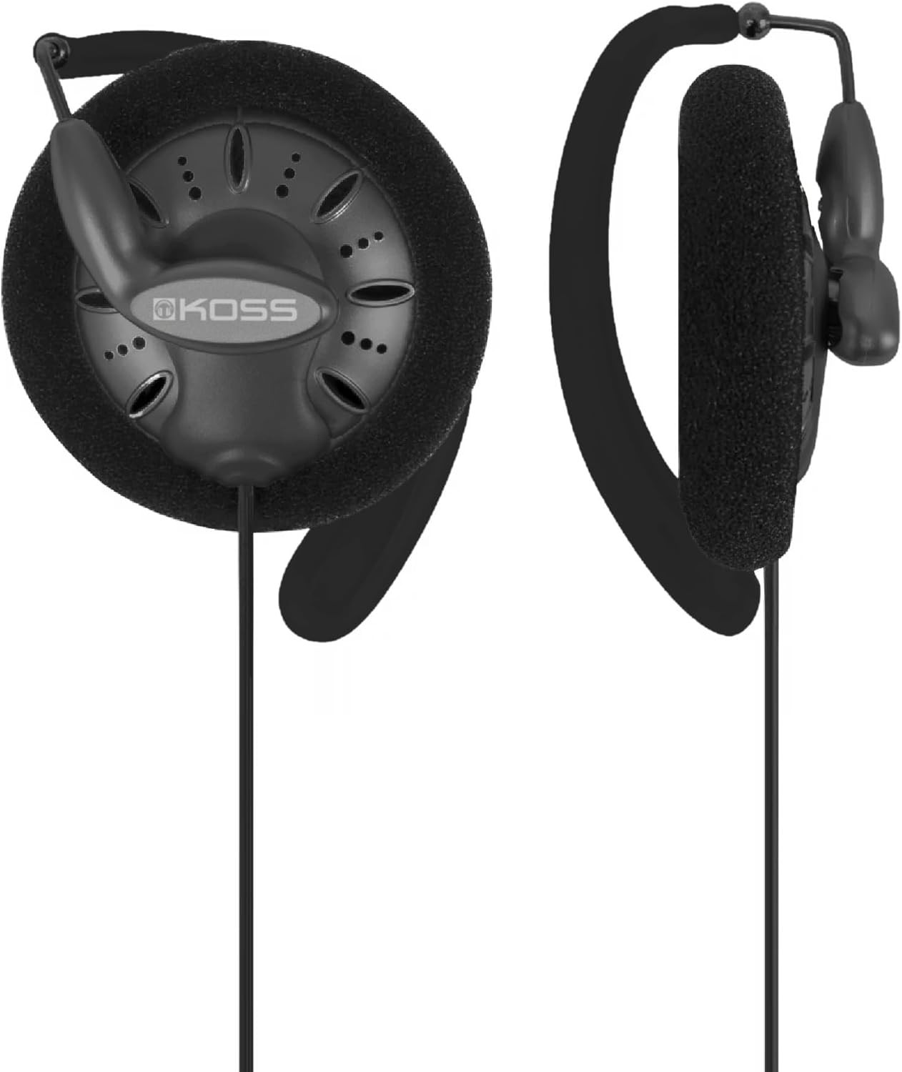 KSC75 Portable On-Ear Clip Headphones, Retro Style, Ultra Lightweight, Grey