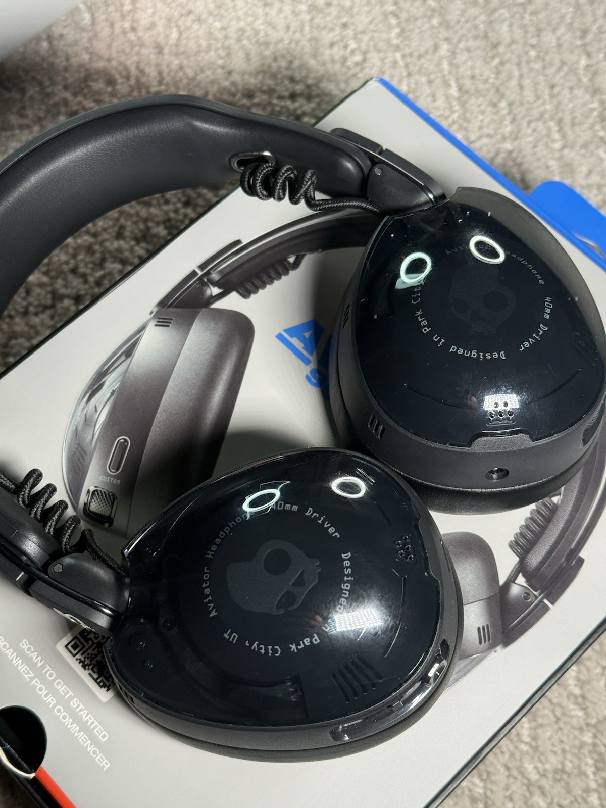 Skullcandy Aviator 900 ANC Wireless Headphones Open Box Tested -Missing Charger
