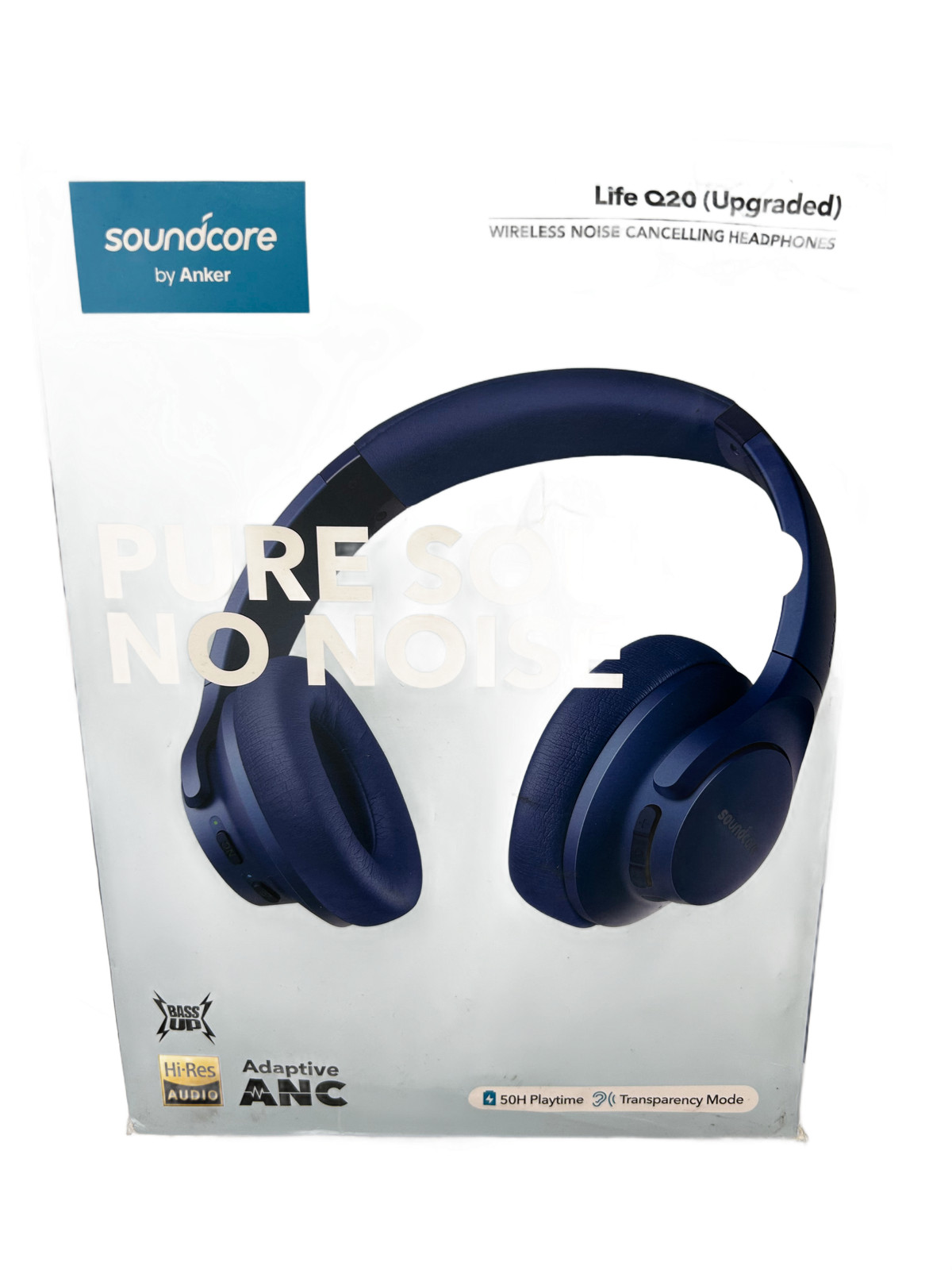 Soundcore by Anker Life Q20 Upgraded Hybrid ANC Bluetooth Headphones Blue 50H