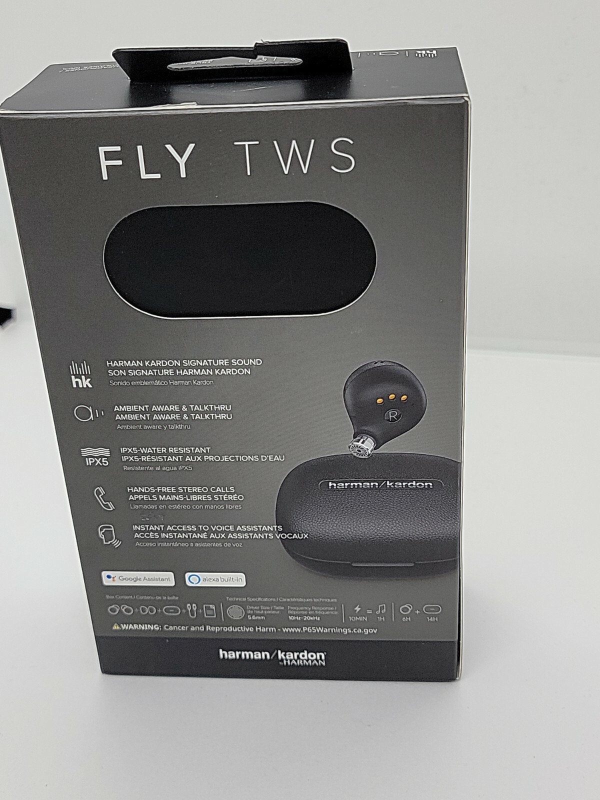 GENUINE Harman Kardon Fly TWS True Wireless In-Ear Headphones Black – OPEN BOX