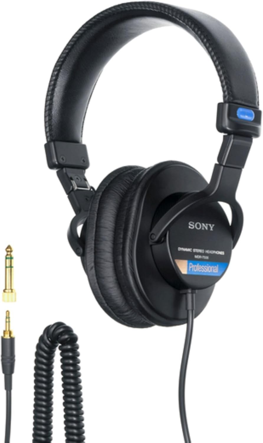 Sony MDR-7506 Studio Monitoring Wired Closed-Back Over-Ear Headphones Black