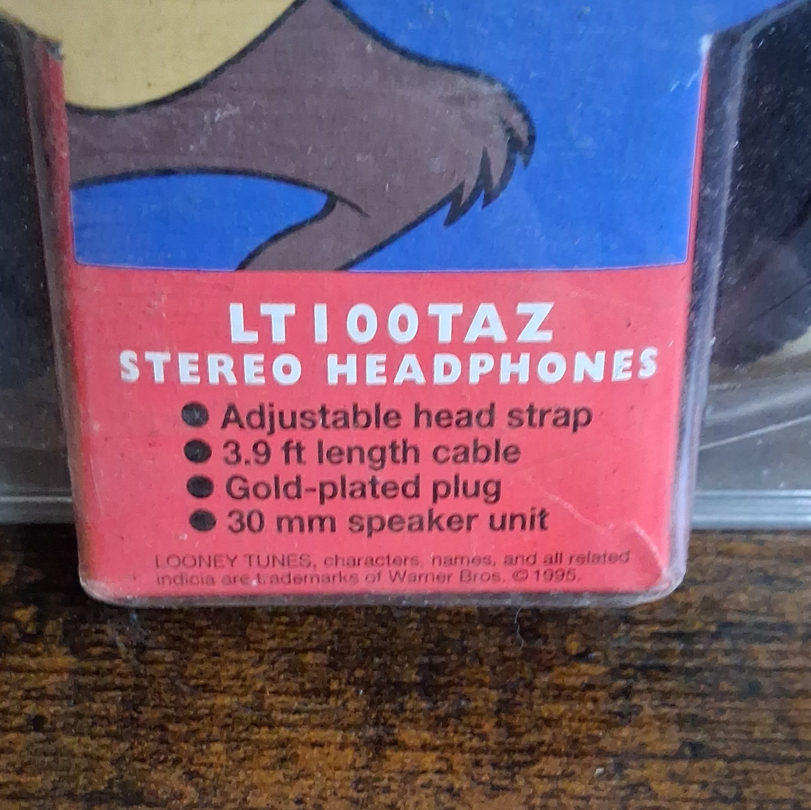 Toshiba Looney Tunes Taz Headband Stereo Headphones 3.5mm 30mm LT100TAZ