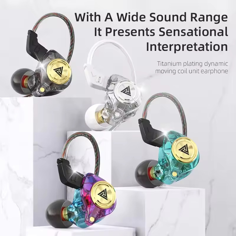 Wired Earphones HiFi Bass Headset with Microphone