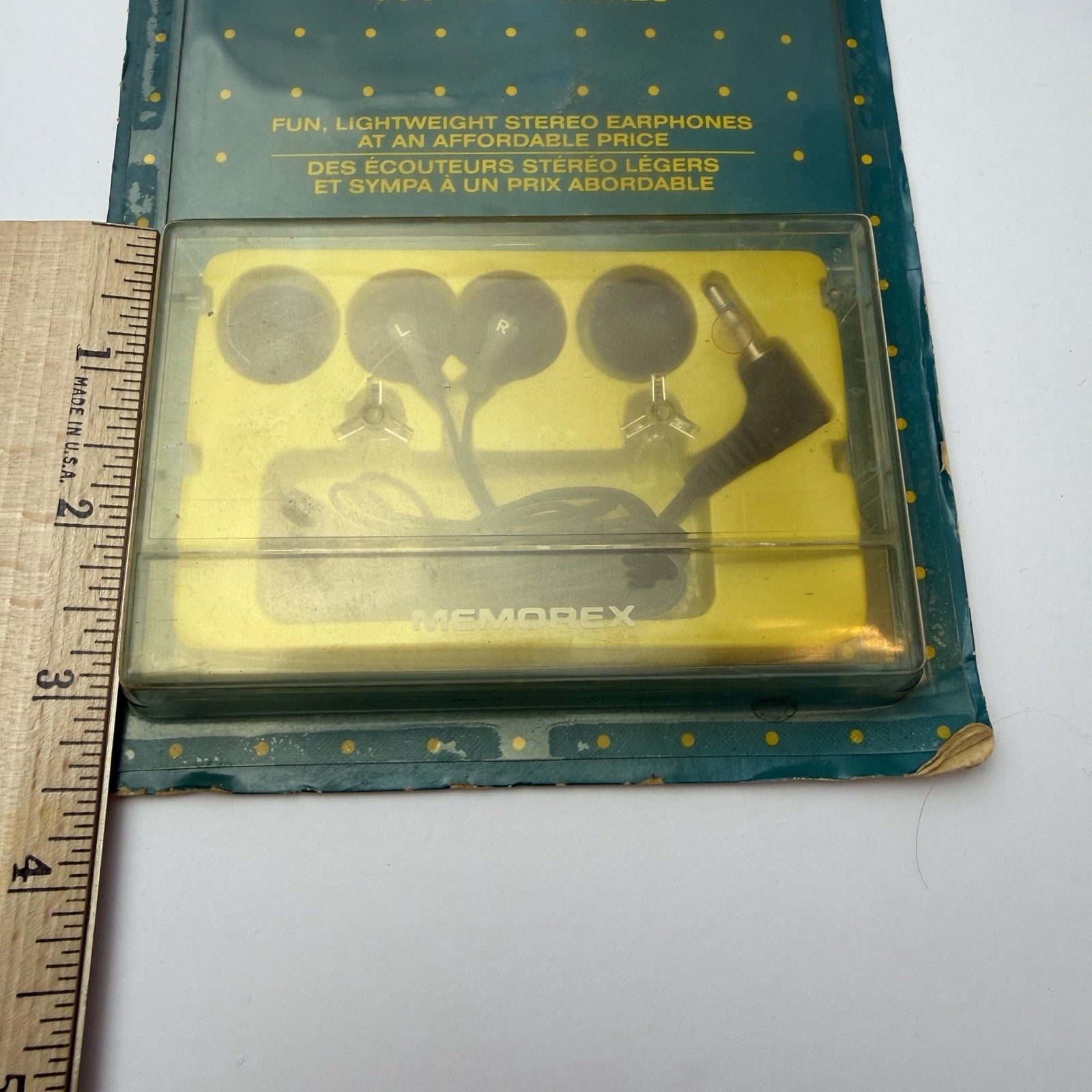 Vintage Memorex Stereo Earphones Go Buds Pods In Cassette Case 80s