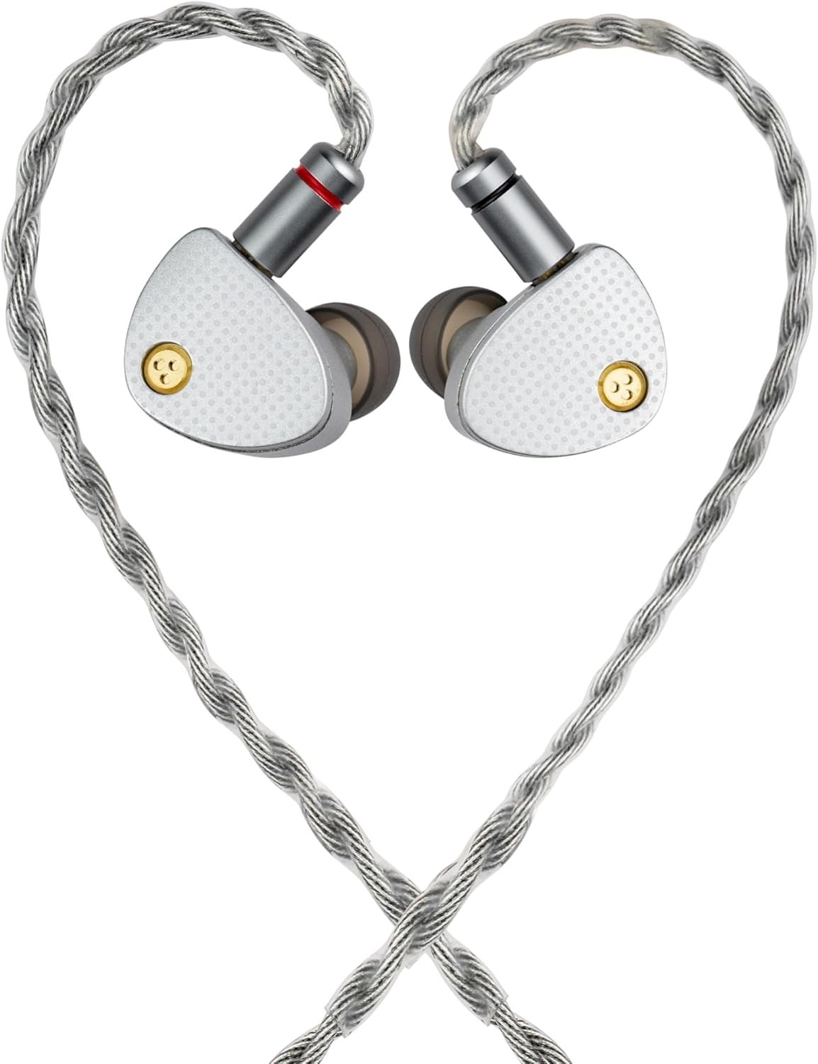 ARIA 2 Silver In-Ear Headphones 0.78 2 Pin Detachable Cable Dynamic Driver