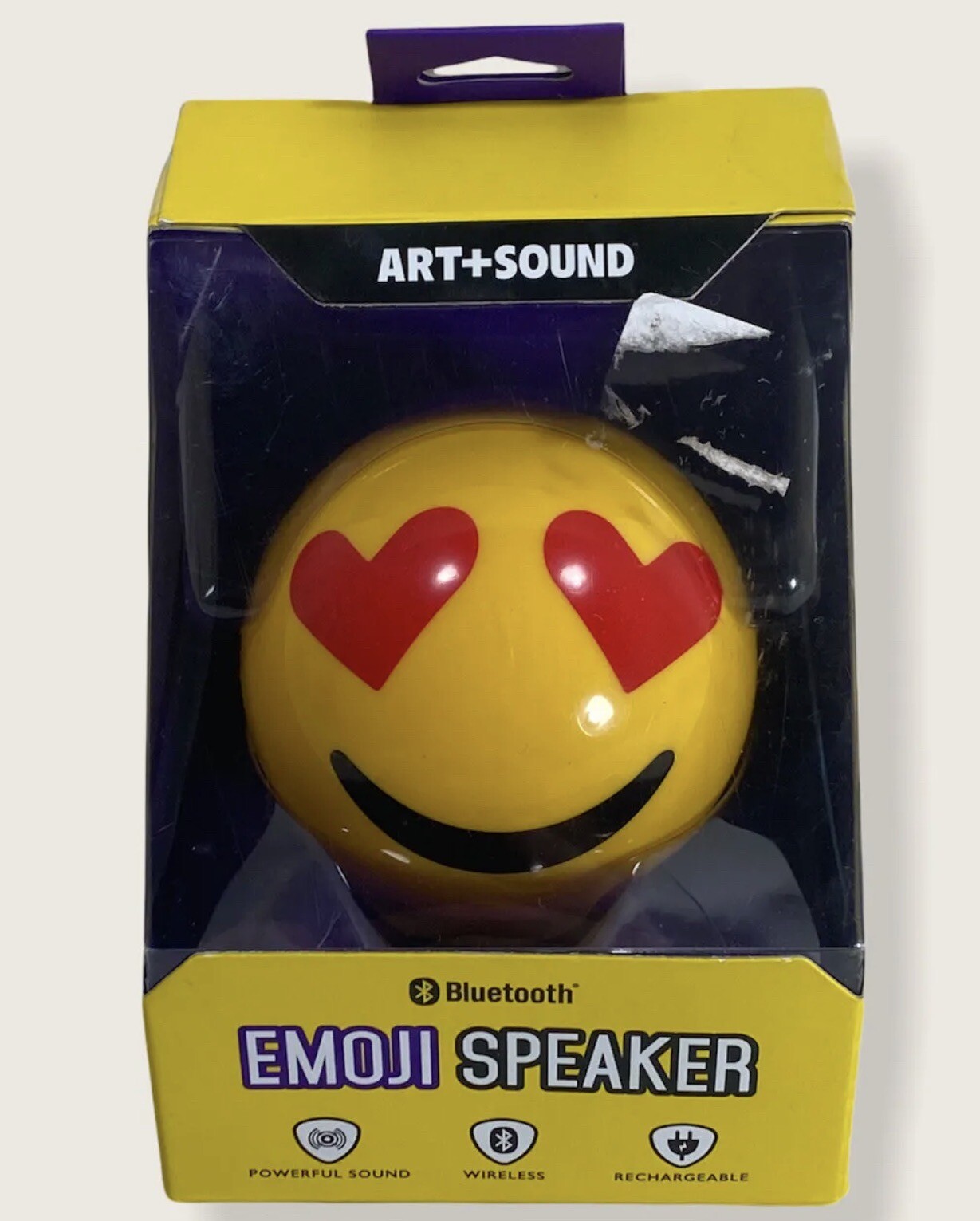 NEW Art+Sound Emoji Speaker HEART EYES Wireless Rechargeable Bluetooth