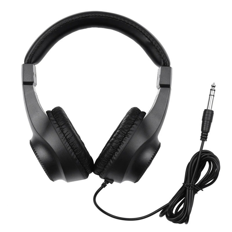 Wired Stereo Monitor Headphones Over-ear Headset with 50mm Driver 6.5mm Plug