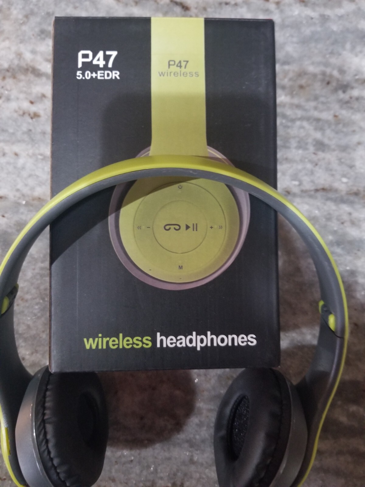P47 5.0 + EDR Wireless Headphone – Neon Green, Red, Black, Blue