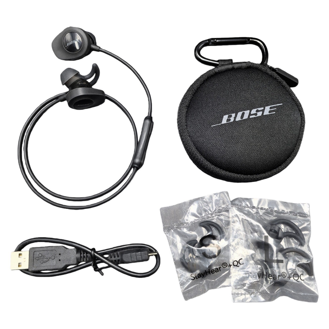 Bose SoundSport In-Ear Earbuds Wireless Headphones Bluetooth Neckband – Black