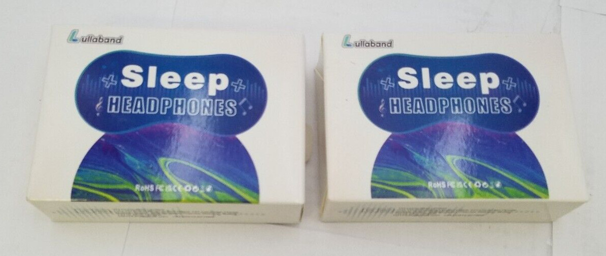 Lot of 2 Lullaband Bluetooth Sleep Headband, for Side Sleepers -Desert