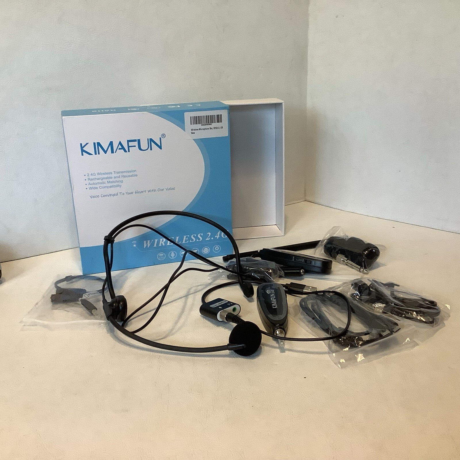 Kimafun Wireless In Ear Microphone Set G102-3 w/Box Black