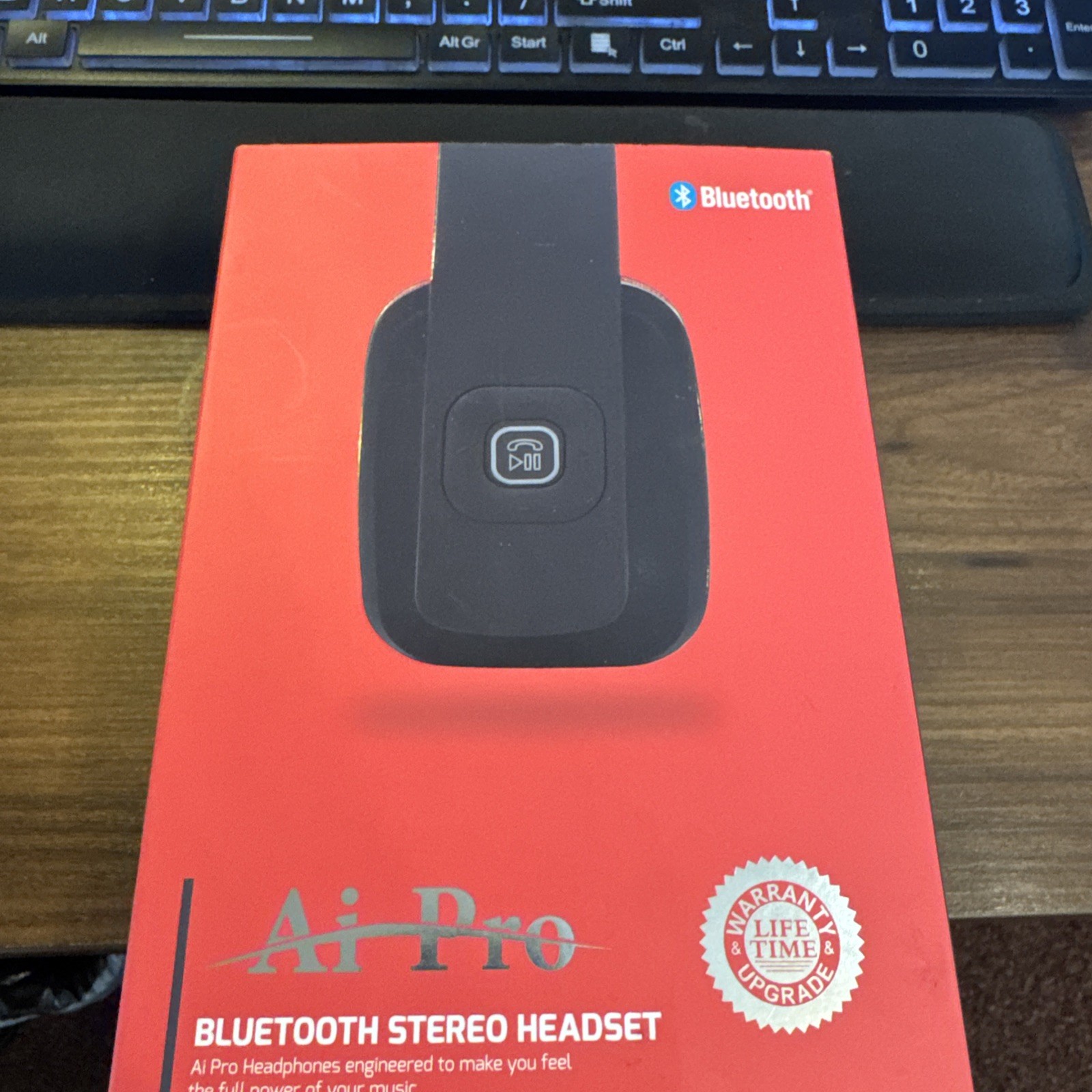 Ai Pro 200 Plus Bluetooth Stereo Headset Black/Red NEW IN BOX Lifetime Warranty