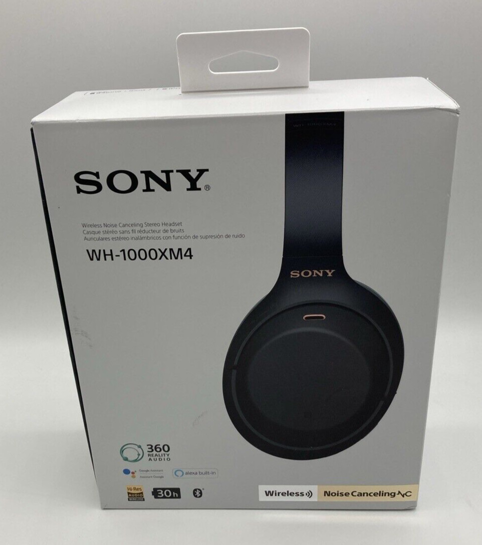 Sony WH1000XM4 Wireless Noise Canceling Over the Ear Headphones Black