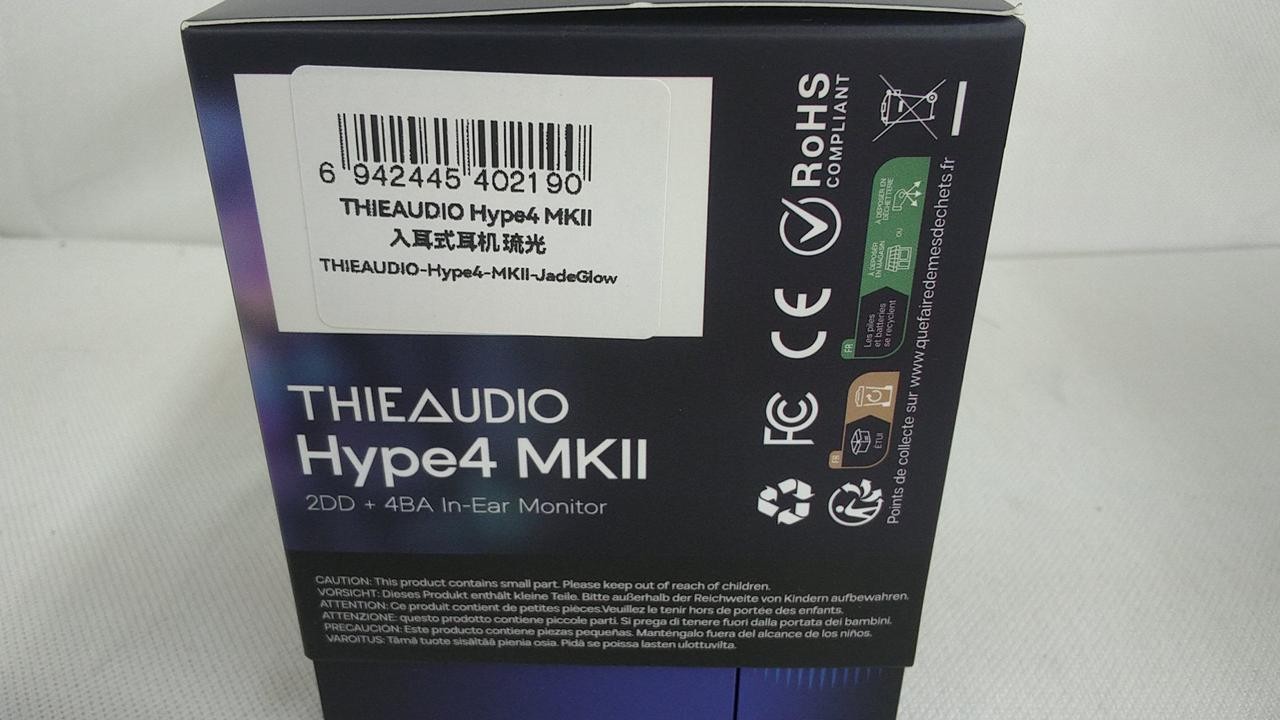 Thieaudio HYPE 4 MKII Wired Earphones Black 4.0 in