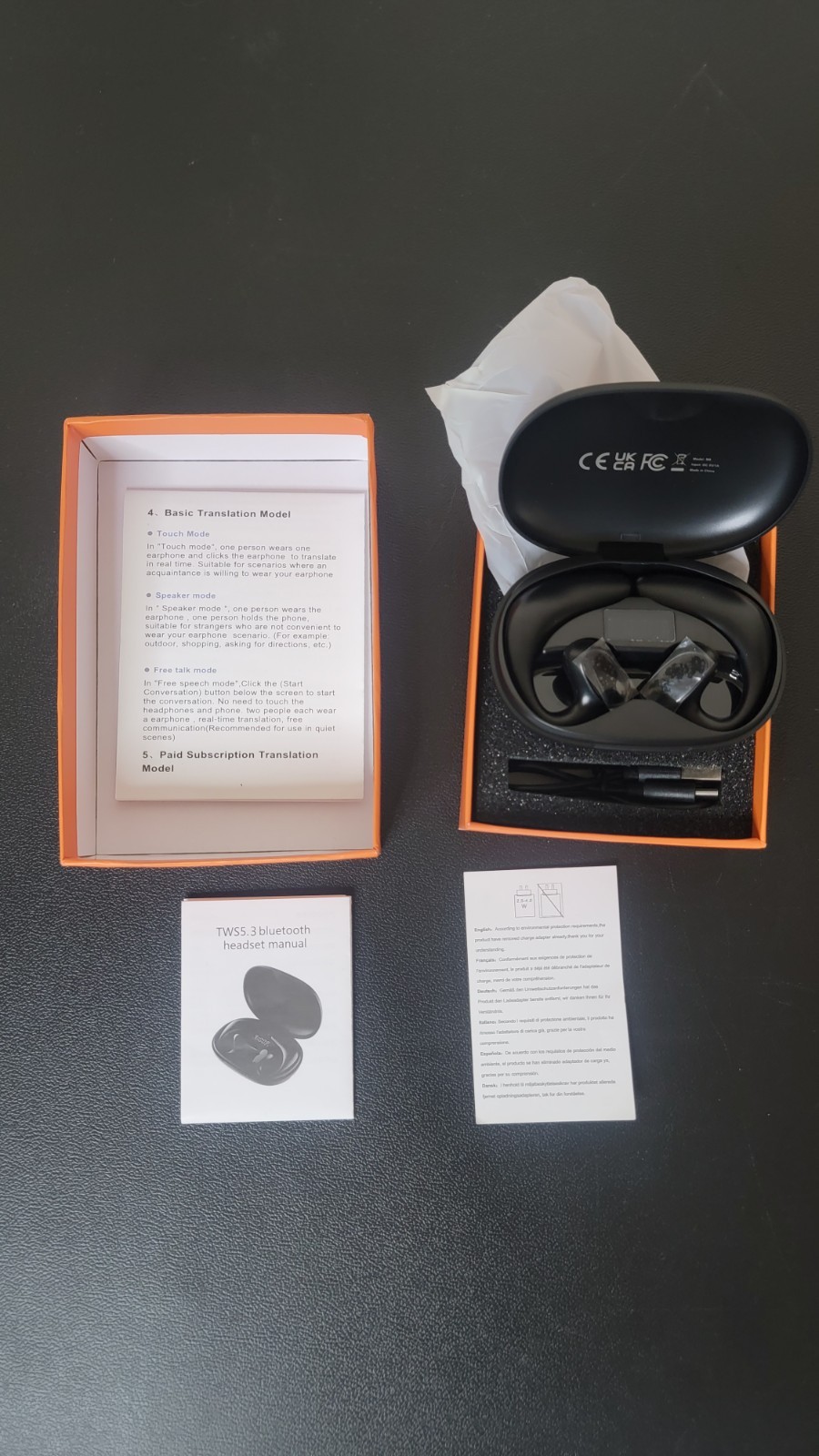 AI Translation Earbuds – Brand New! Color Black