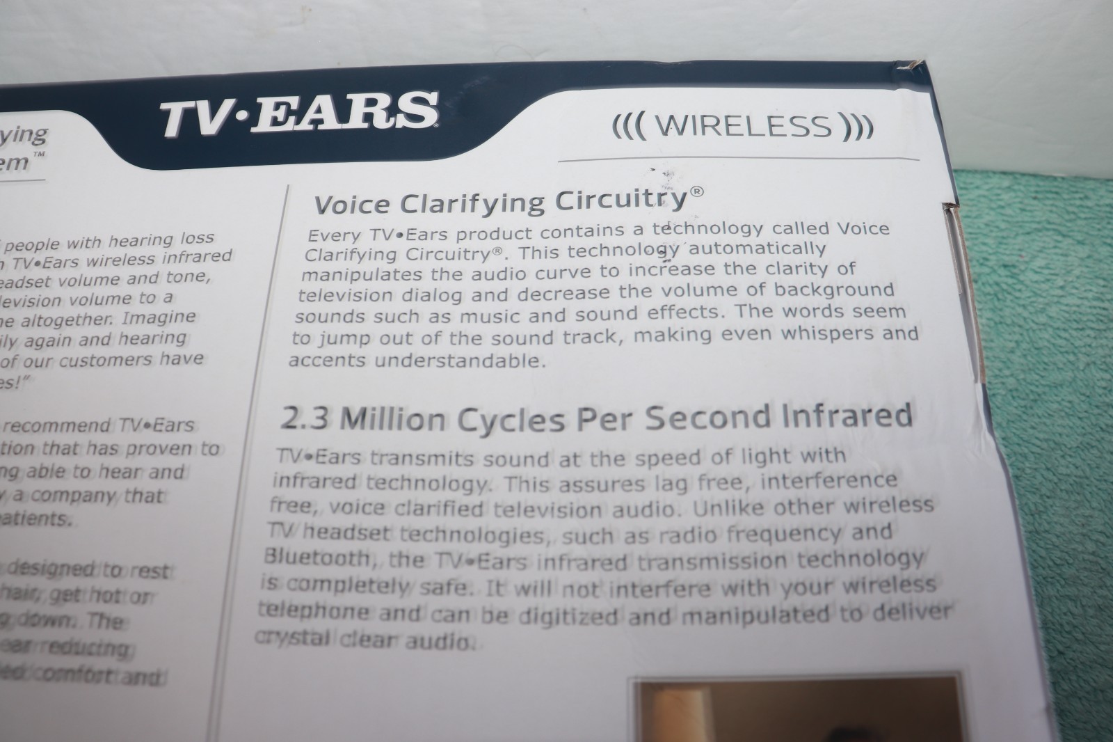 TV Ears 11741 Wireless 5.0 Digital Voice Clarifying TV Listening System