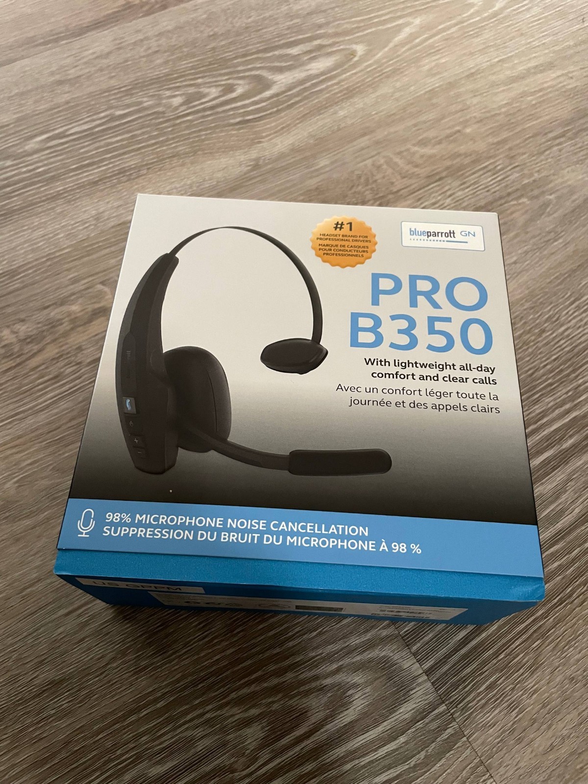 BlueParrott – Pro B350 Wireless Bluetooth Mono Headset with 98% AI Voice Isolati
