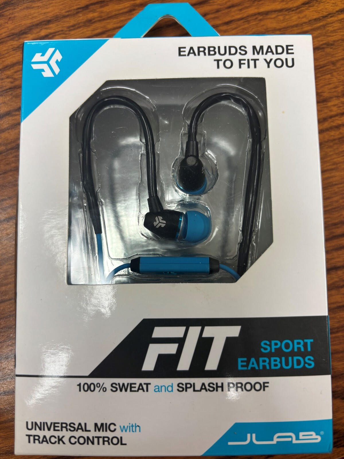 NIB JLab JBuds FIT Sport Earbuds , Sweatproof and Water Resistant with In-Wire