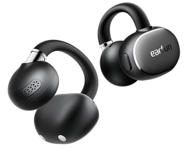 Clip 2 Open Ear Earbuds, Clip On Headphones, LDAC, Hi-Res Audio, 12mm Black