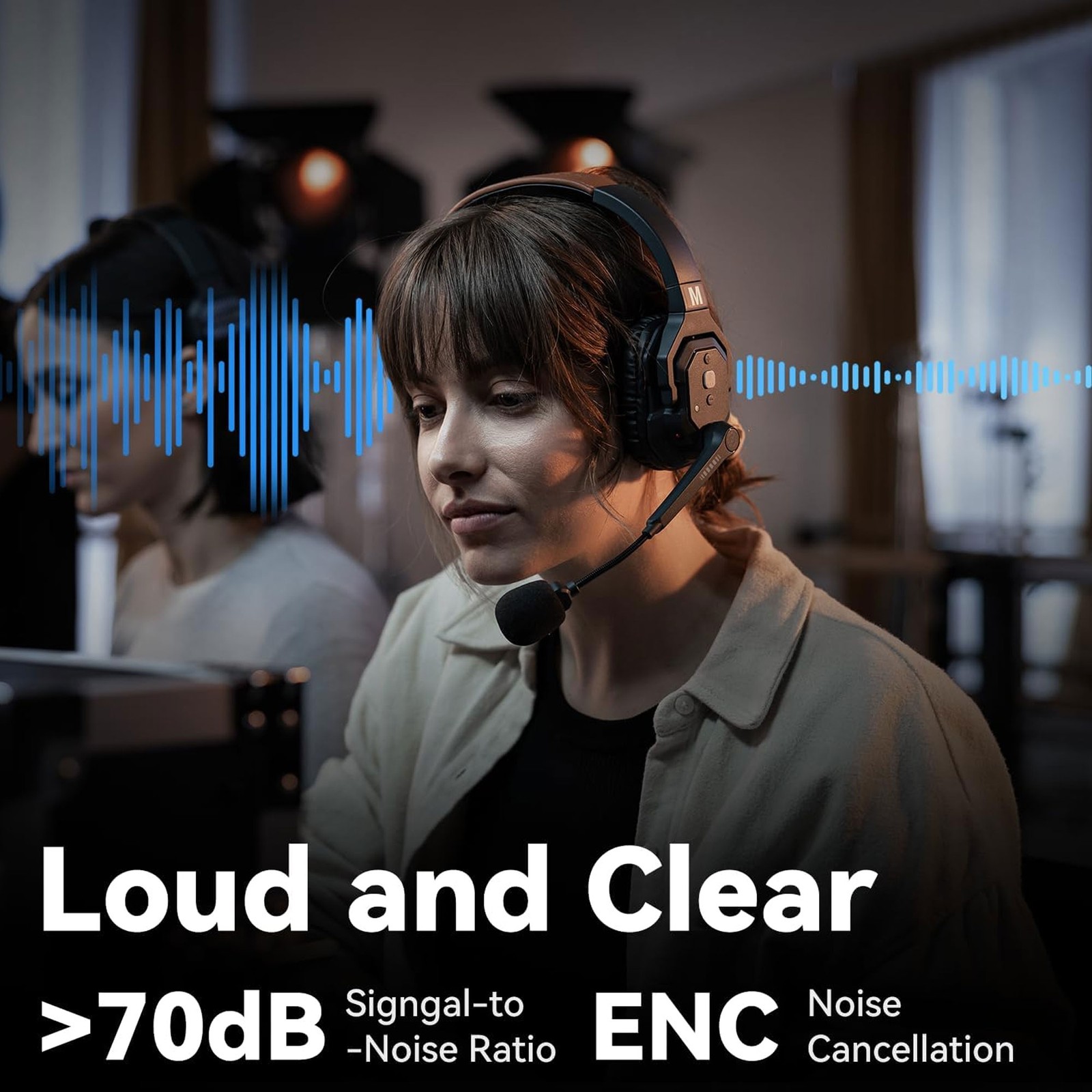 Hollyland Solidcom SE Global 5S 5-Person Single-Ear Noise-Canceling Headset