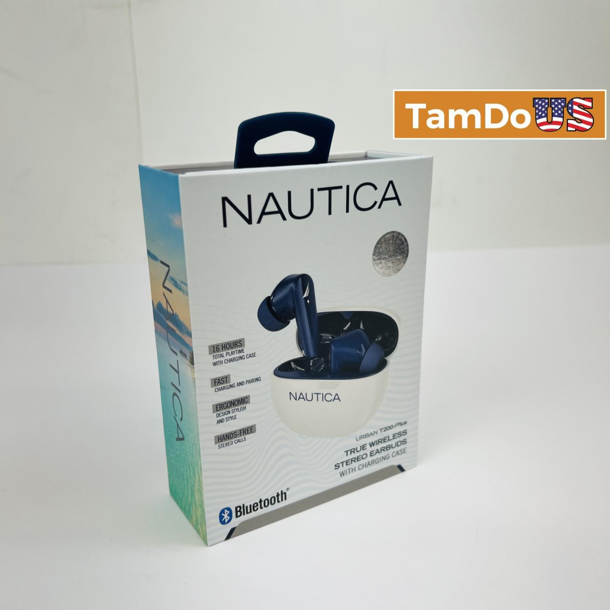 Nautica T200-Plus Wireless Earbuds 16HR Playtime, Fast Pairing, Hands-Free Calls