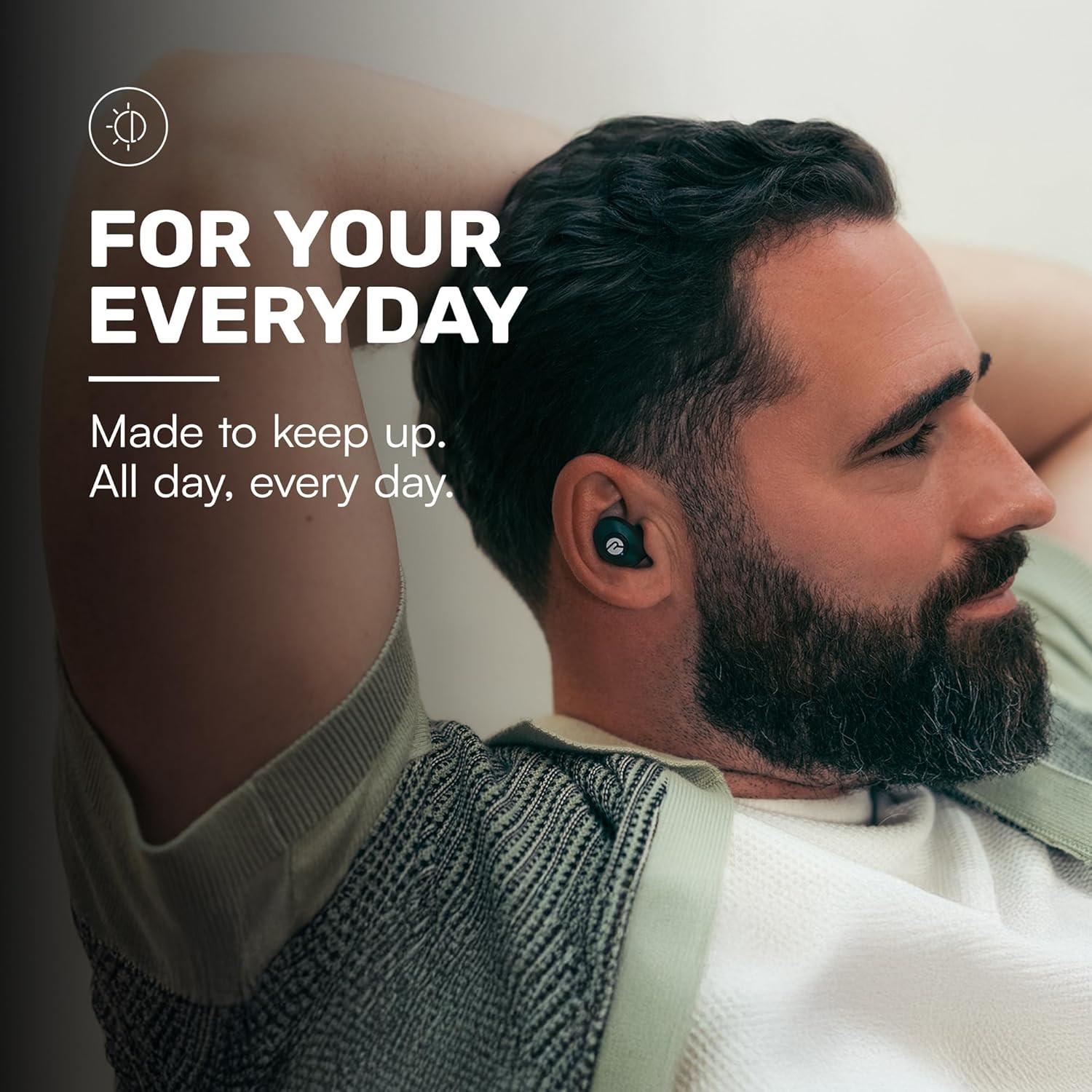 EVERYDAY CLASSIC BLUETOOTH ELECTRONIC EAR BUDS MICROPHONE W/ACTIVE NOISE CANCEL