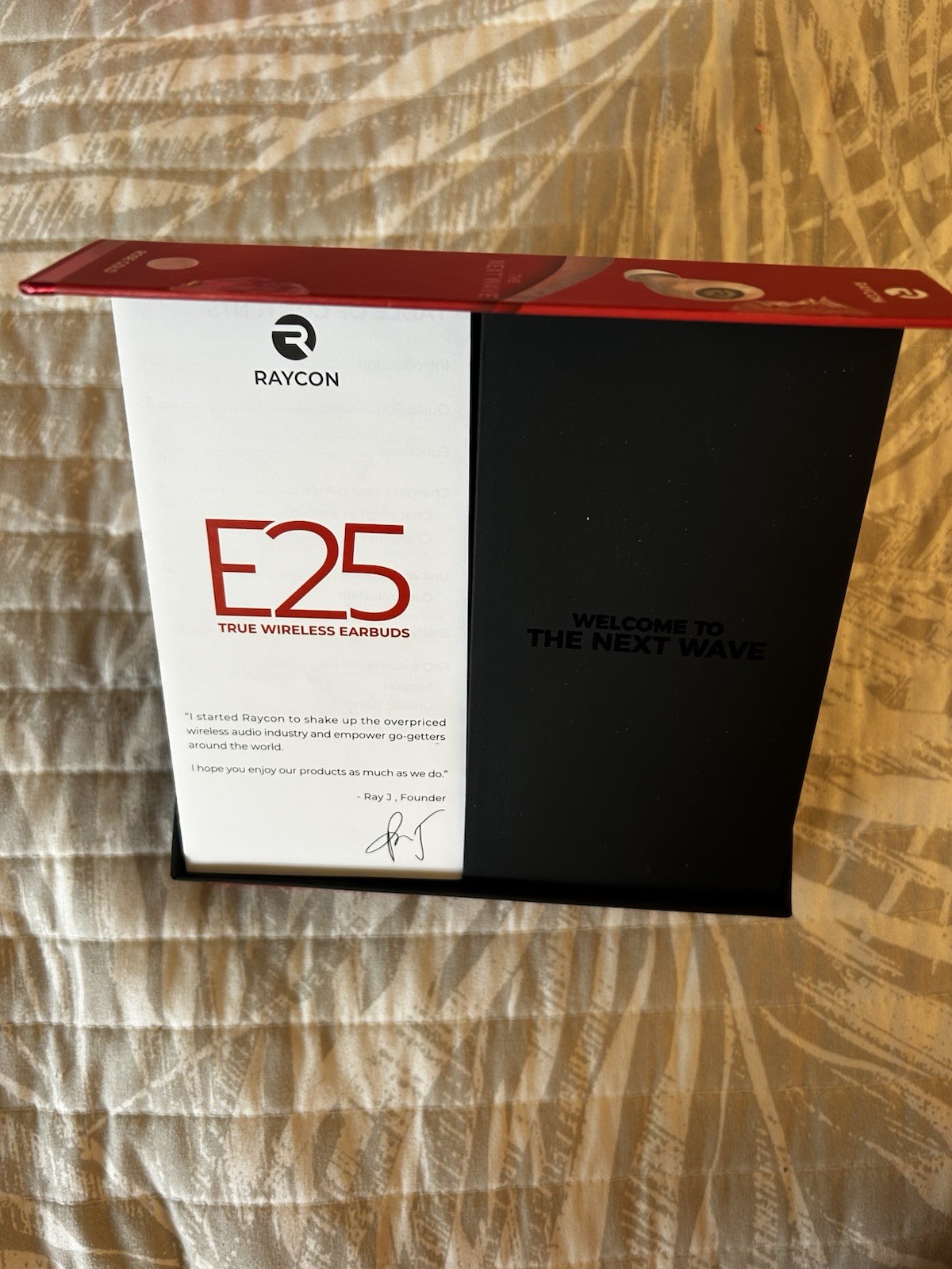 BOX & USER GUIDE ONLY Raycon Everyday Wireless Earbuds E25 Bluetooth Over Ear