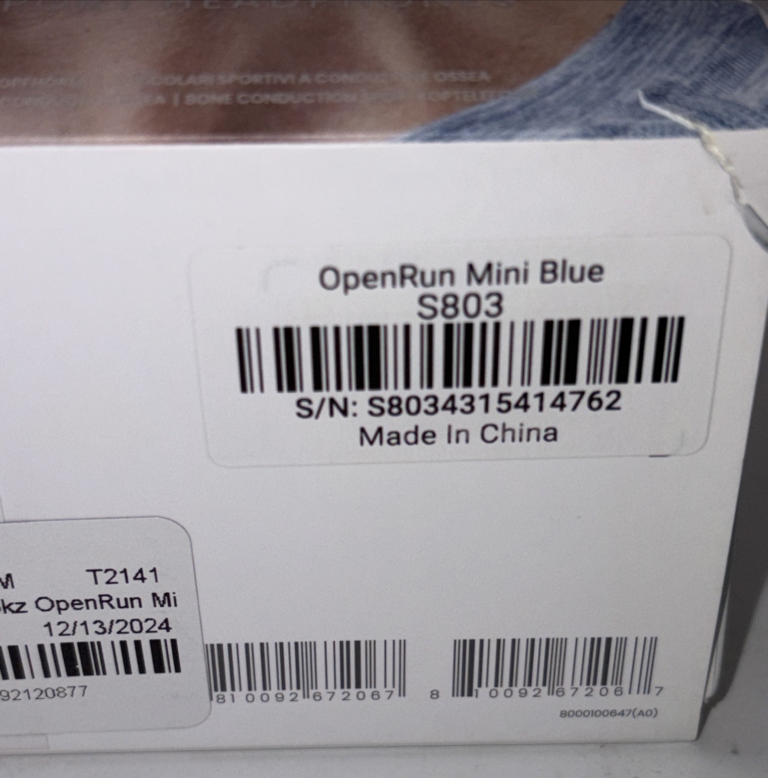 Shokz – OpenRun Mini Bone Conduction Open-Ear Endurance Headphones – Blue