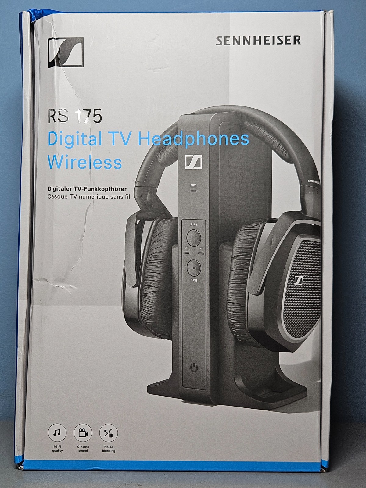 Sennehiser RS 175 Digital TV Headphones Wireless Noise Blocking – New & Sealed