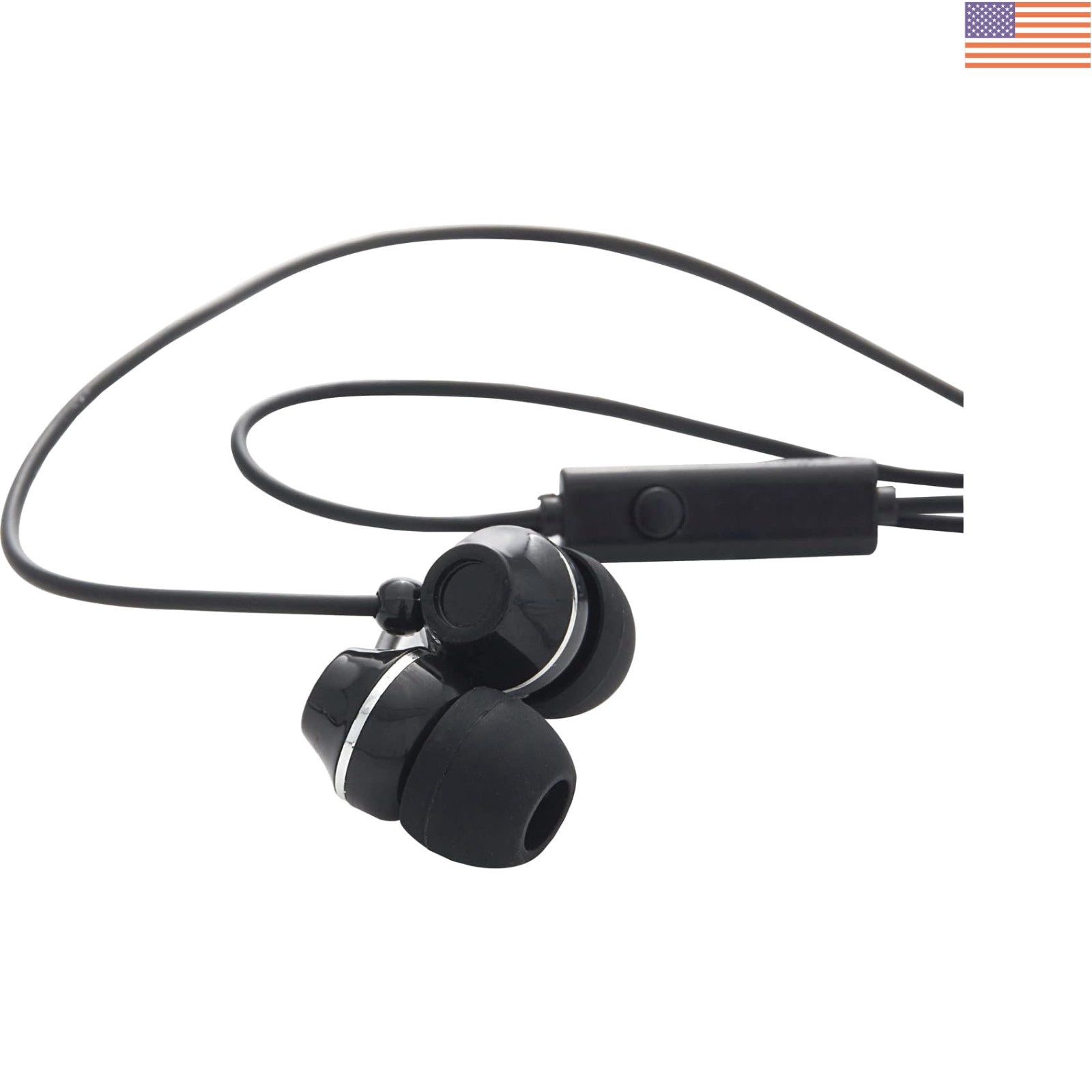 Lightweight In-Ear Stereo Earphones with Retractable Mic for Hands-Free Calling