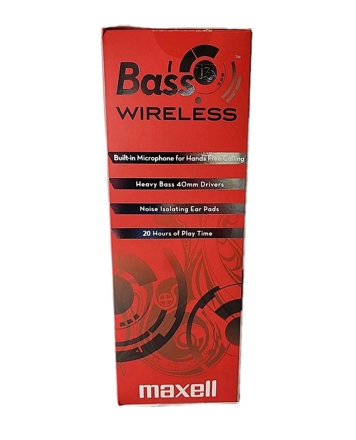 New Maxell Bass 13 Wireless Headphone Built-In Mic Heavy Bass 40mm 20Hr Playtime