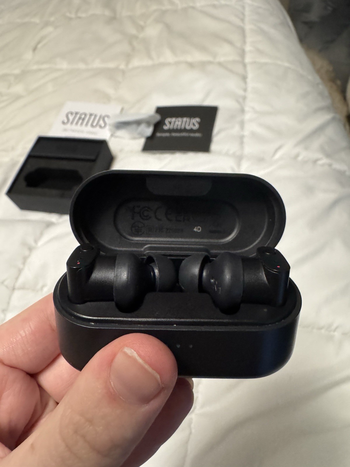 Status Between ANC 3 Black Earbuds