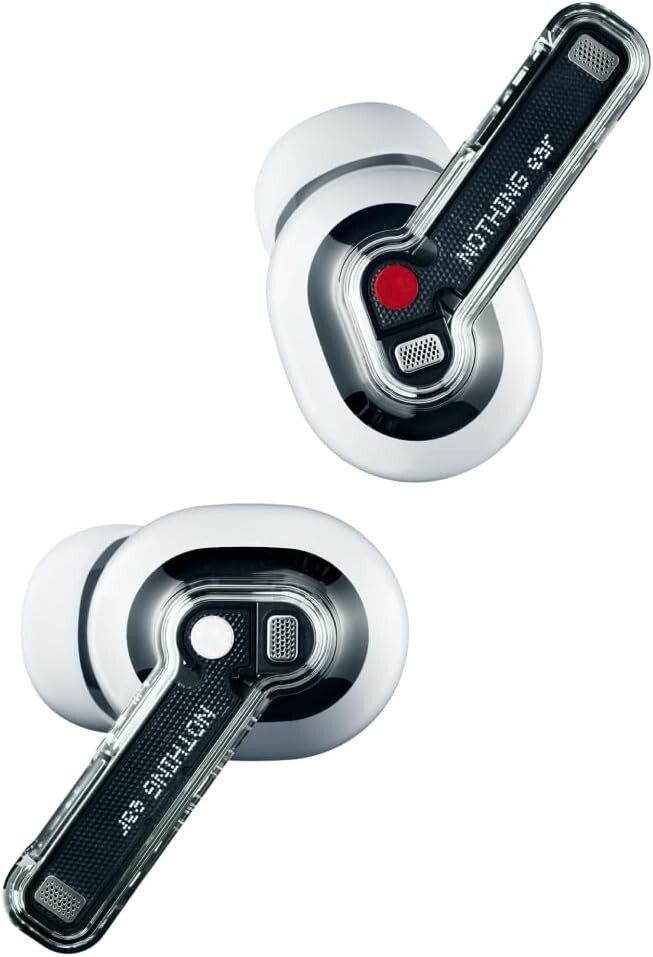 2024 Nothing Ear Wireless Earbuds with ChatGPT Integration, White, 6 Mics