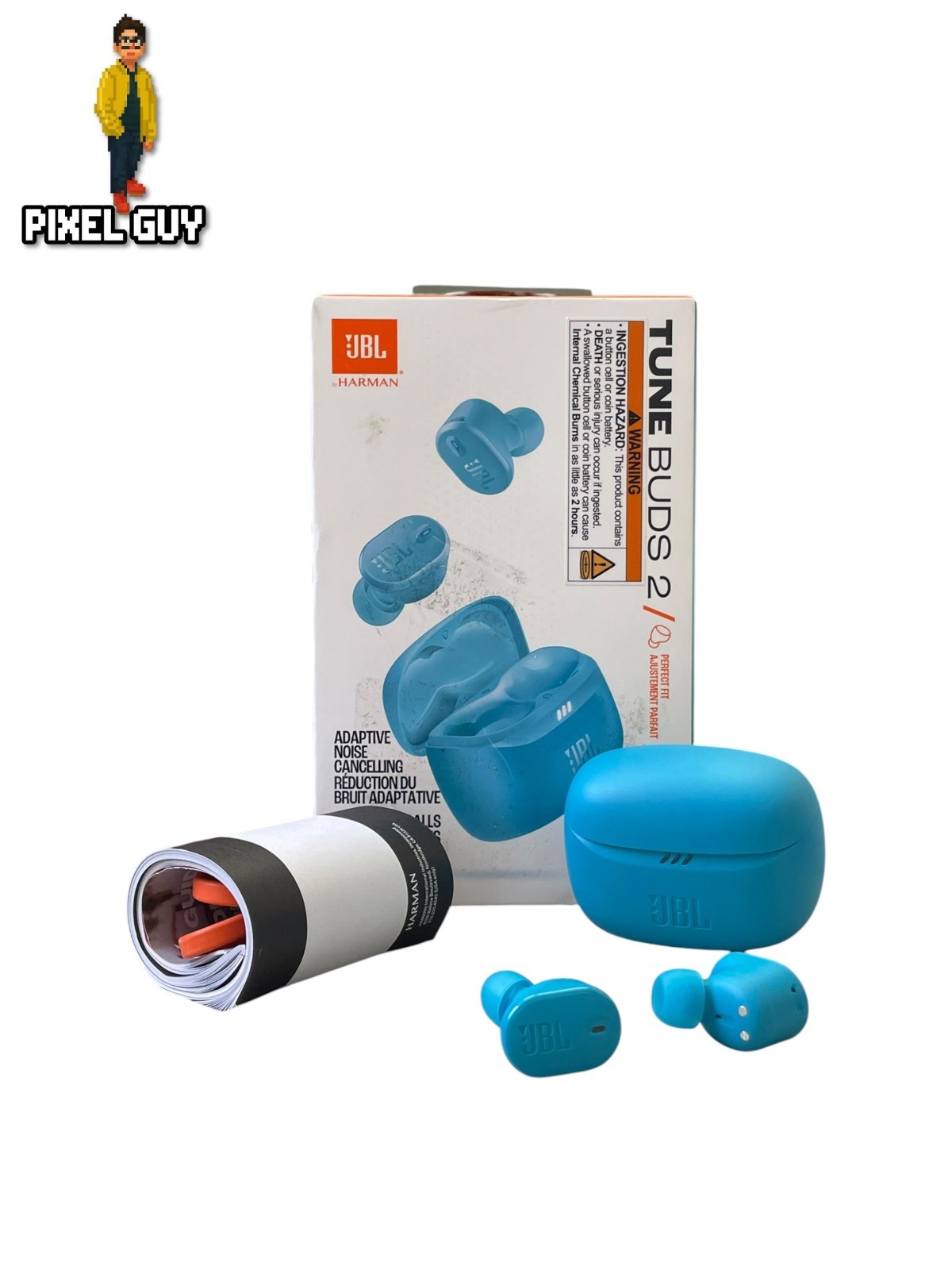 JBL Tune Buds 2 Wireless Earbuds Turquoise ANC & Spatial Sound App Control