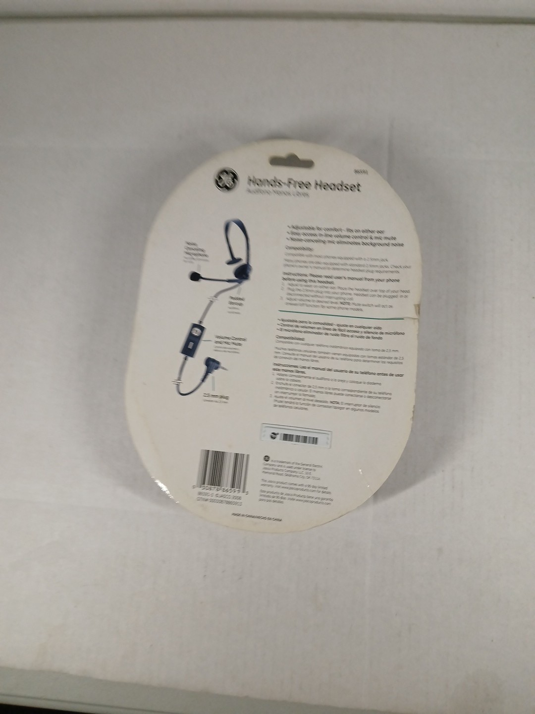 GE Phone Hands Free Headset 86591 NEW 2.5mm Jack Sealed 2006