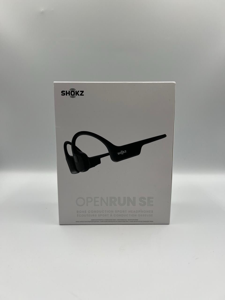 Shokz OpenRun SE Open-Ear (Behind the Neck) Bluetooth Headphones – Black Open Bo