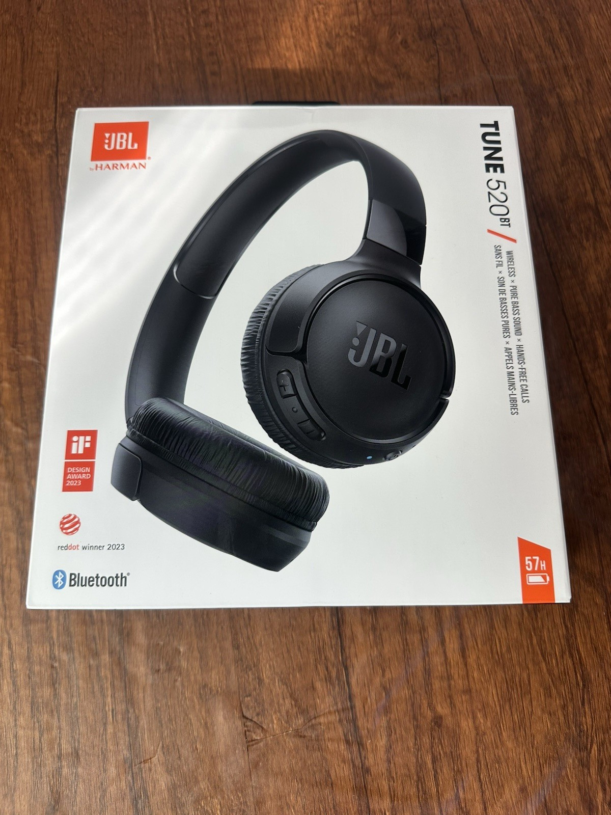 JBL Tune 520BT Bluetooth Headphones Wireless On-Ear 57H Battery New Sealed