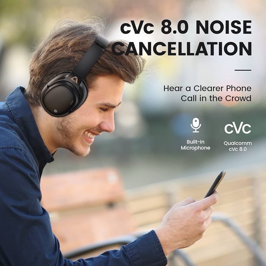 Noise cancelling bluetooth wireless headphones E600 Pro, 80hours playtime.