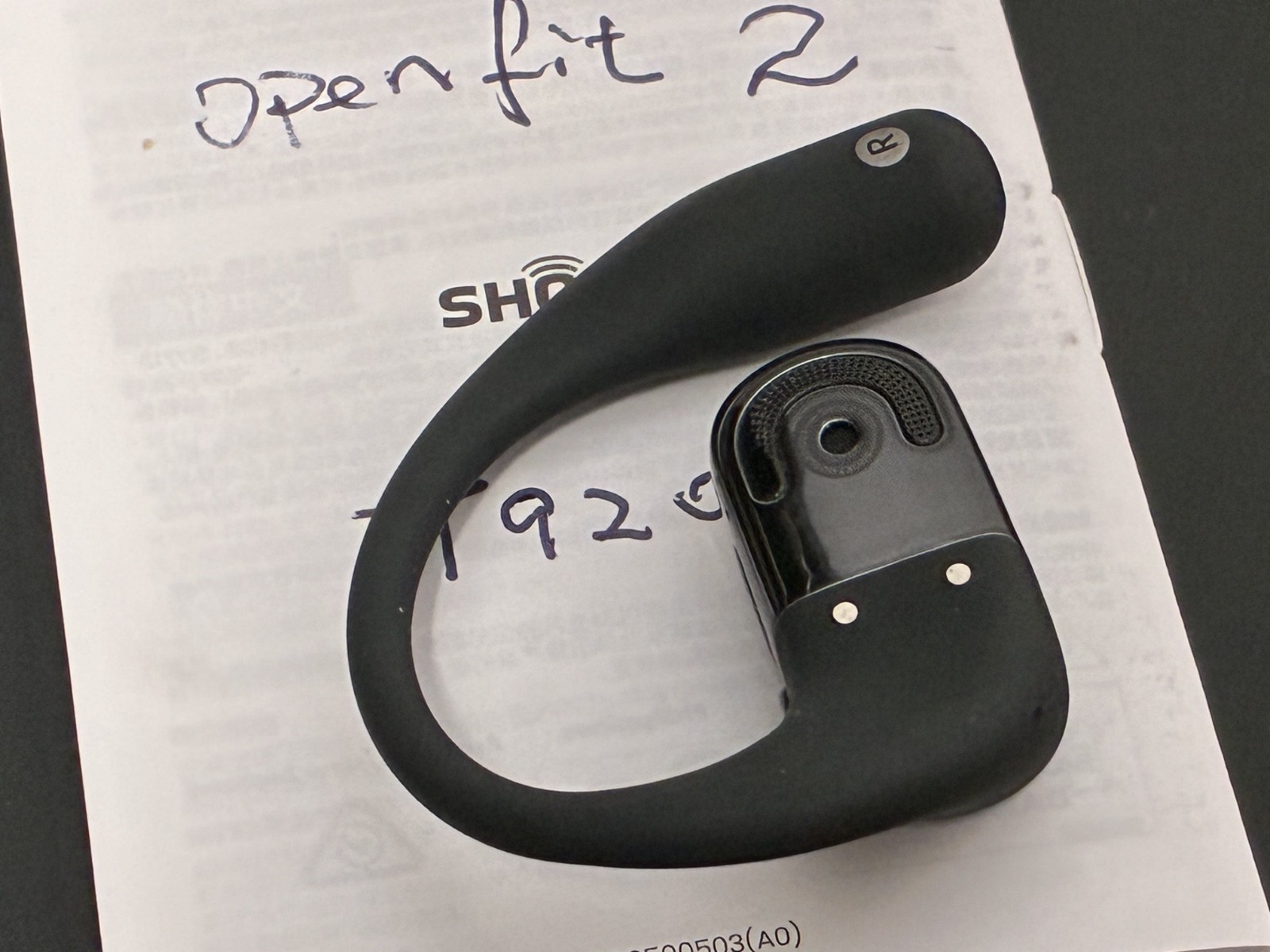 Original Shokz OpenFit 2 Open-Ear Right Side Only – Black (T920)