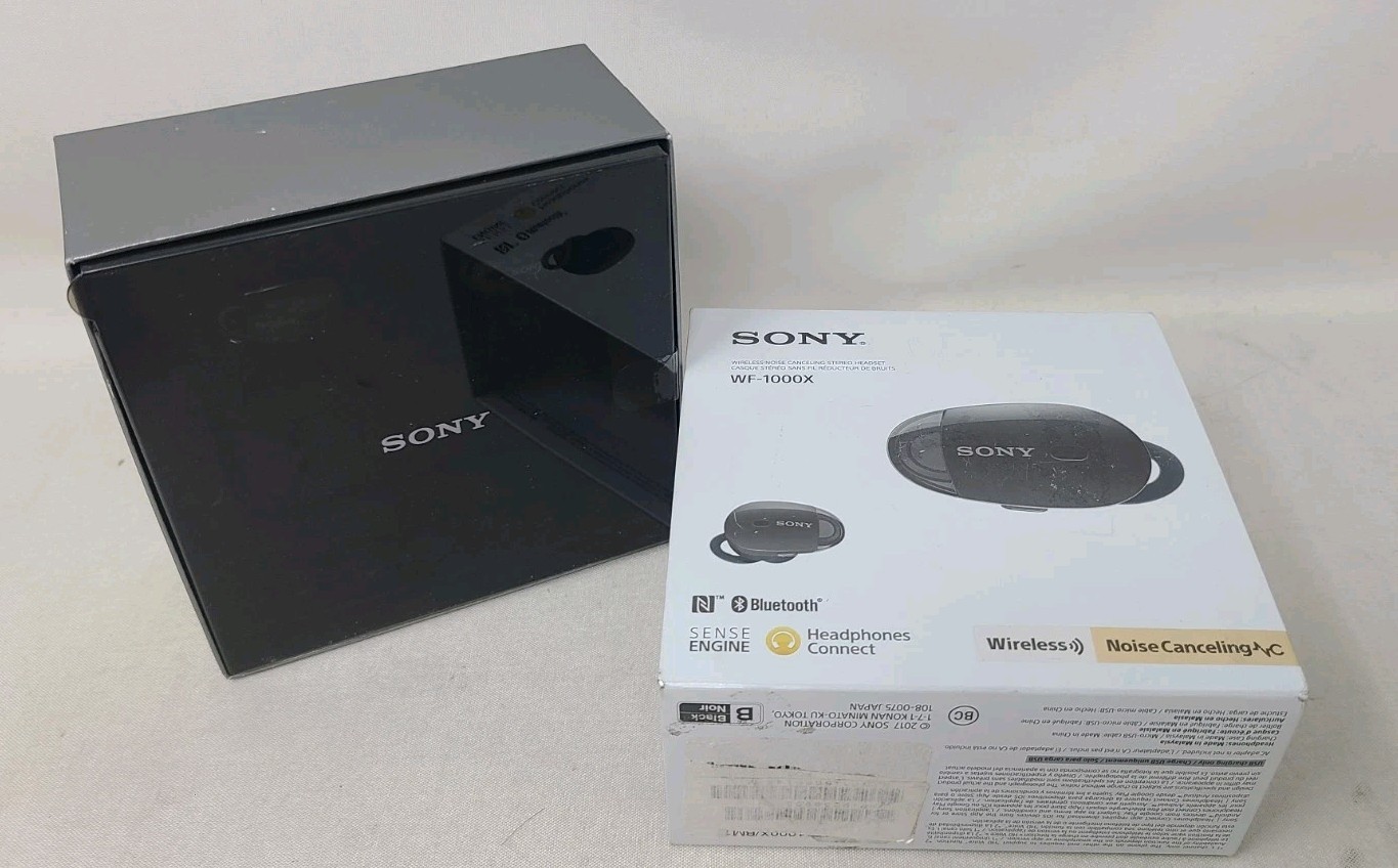 Sony WF-1000X/BM1 Wireless Noise Canceling Headphones – Black.