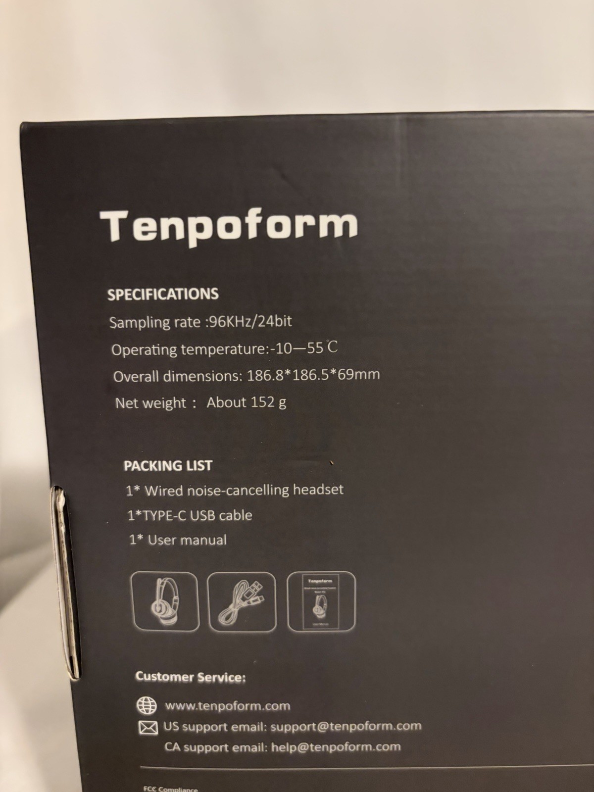 Tenpoform ~ Noise Canceling Headphones ~ Micro C-USB Connector New M/W2
