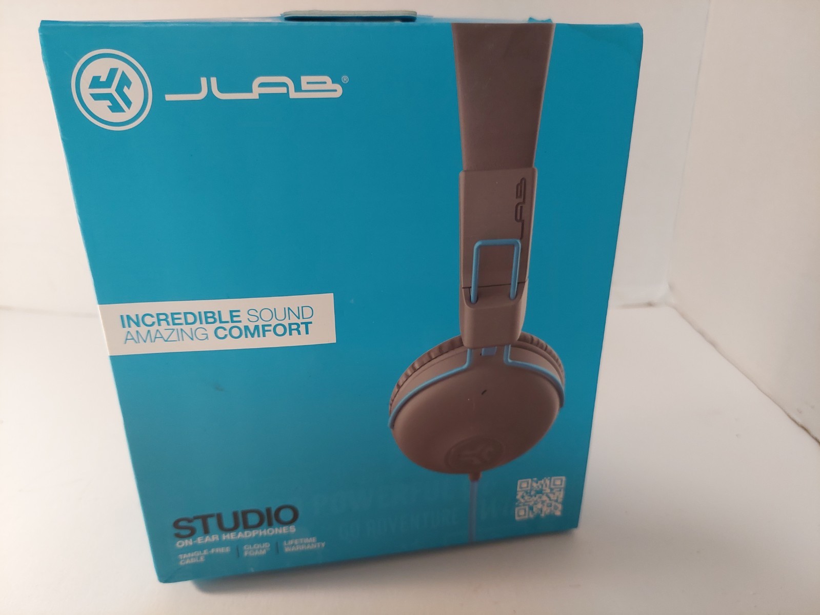 JLab Studio Wireless Bluetooth On Ear Headphones Cloud Foam Tangle Free New