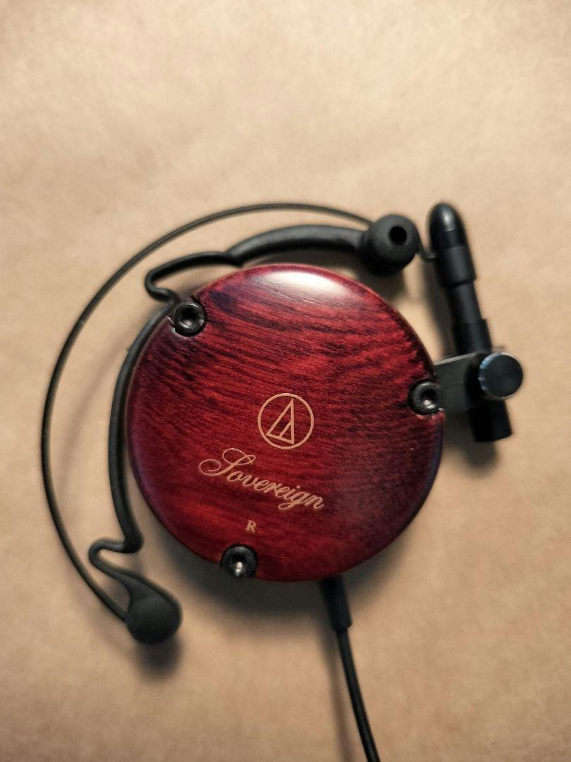 Audio Technica ATH-EW9 Ear Fit Clip-On Headphones Wooden Wood Brown Used