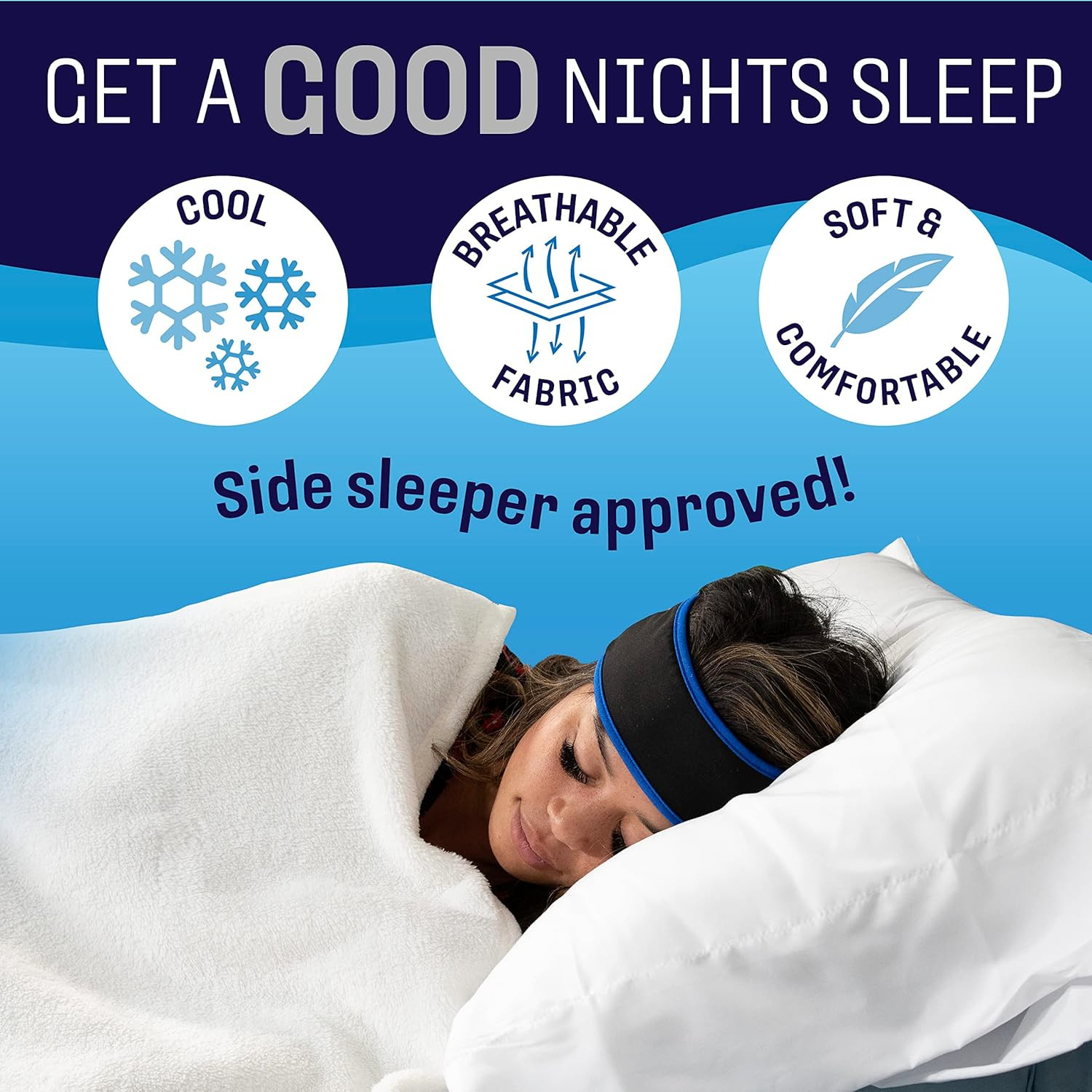 Sleep Headphones – over Ear Headphones from Ultra Thin Cool Mesh Wired for Side